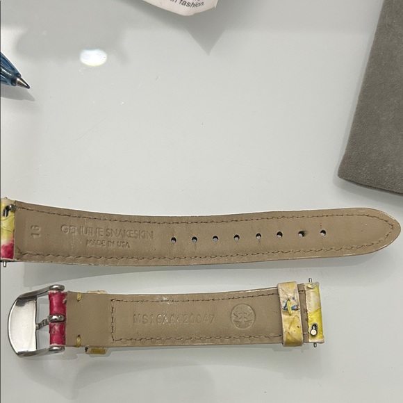 Michele Multicolor Genuine Snakeskin Leather Watch Strap Size 16 - Picture 4 of 5